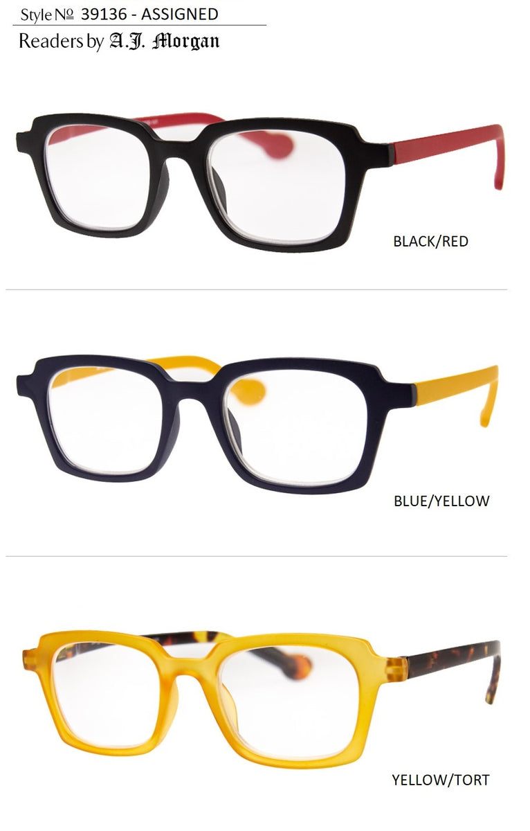Eclectic Square Reading Glasses for Men and Women 39136 Assigned
